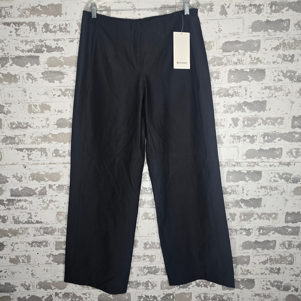 Lululemon Utilitech‎ Relaxed-Fit Mid-Rise Trouser Black Size 14 Wide Leg NEW